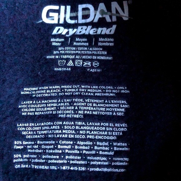 TECH HOUNDS Hoodie Pullover Shirt Long Sleeve Sweatshirt Blue Medium Mens UNISEX - Picture 4 of 14